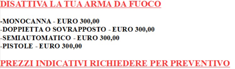 ARMI DISATTIVATE INERTI