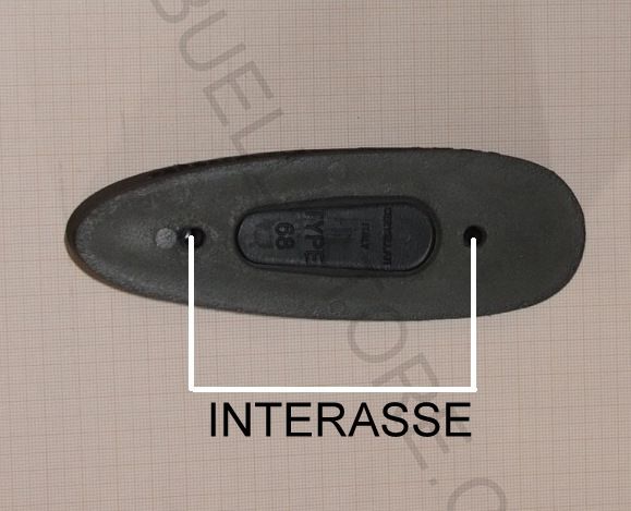CALCIOLO IN LEGNO PER FUCILI CON INTERASSE DA 80mm ALTEZZA DA 1.65 CM 