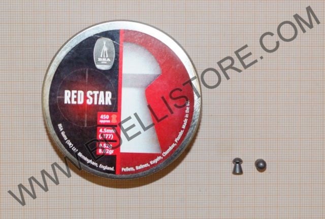 BSA PALLINI DIABLO RED STAR cal. 4,5 (.177) 0.52g - 450pz.