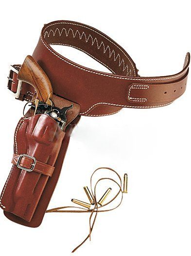 Cinturone in cuoio stile Cowboy western con 24 pallottole reenactor denix scerif 