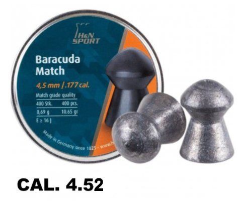 PIOMBINI H&N BARACUDA MATCH cal. 4.52  (0.69gr) - 400 pz.