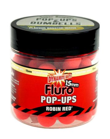 DYNAMITE FLURO POP-UPS ROBIN RED -15 mm + FLAVOUR BOOSTER