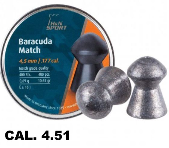 PIOMBINI CALIBRATI H&N BARACUDA MATCH cal. 4,51 (0.69gr) - 400 pz.