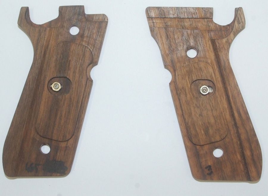 Guancette In Legno Per Pistola Beretta Serie 92/96/98 | Made In Italy, Multistrato Zigrinato | Versione Billenium Per Finiture Inox