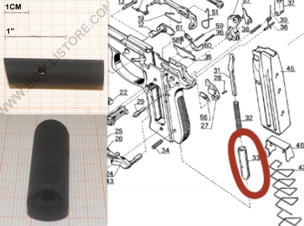 BERETTA TAPPO FUSTO PER SERIE 80 FS SENZA PORTA CORREGGIOLO 