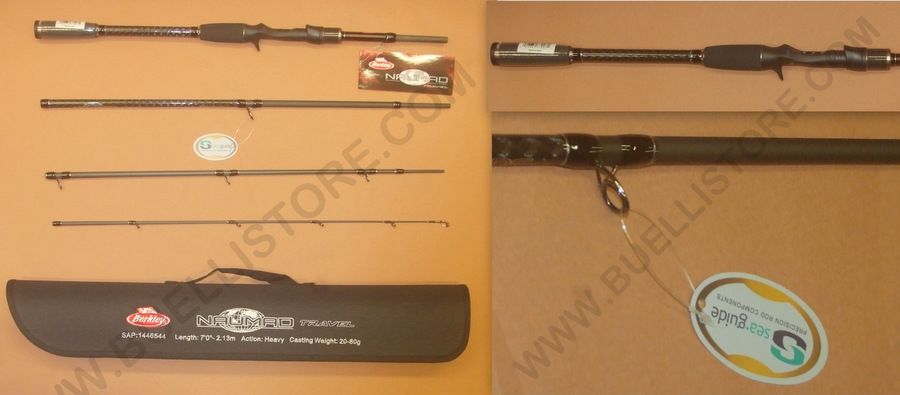 BERKLEY NANUMAD TRAVEL CANNA DA CASTING DA VIAGGIO 4 SEZIONI 2.13 mt  20 - 80 grammi 