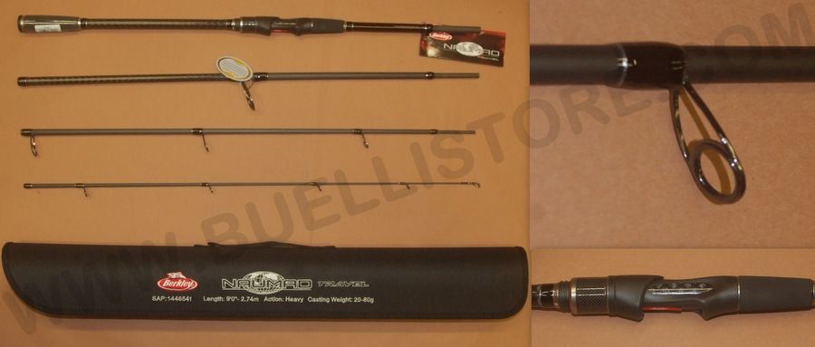 BERKLEY NANUMAD CANNA SPINNING DA VIAGGIO 4 SEZIONI 2.75 mt  20 - 80 grammi 