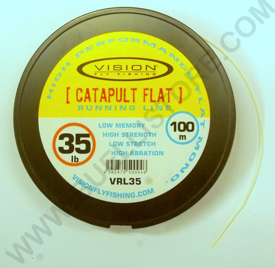 VISION CATAPULT FLAT RUNNING LINE - PIATTO - TENUTA 35LB - 100 M YELLOW