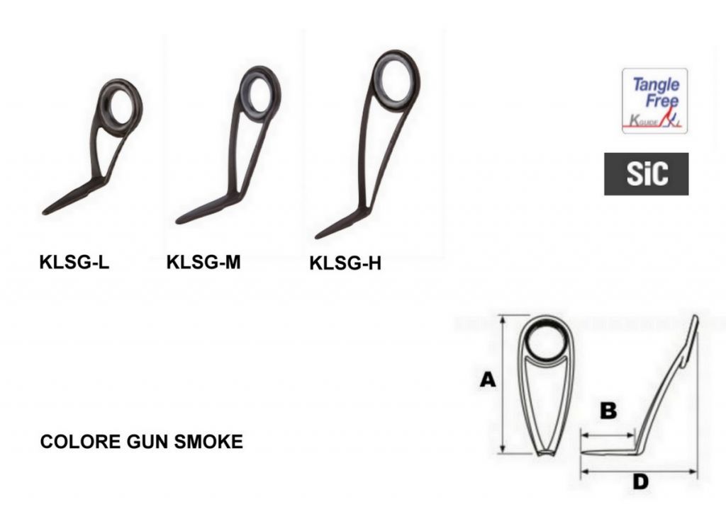 FUJI - SERIE GMKLSG - L,M,H - ANELLI PONTE SINGOLO TELAIO K - PIETRA SIC - TELAIO IN ACCIAIO - COLORE GUN SMOKE