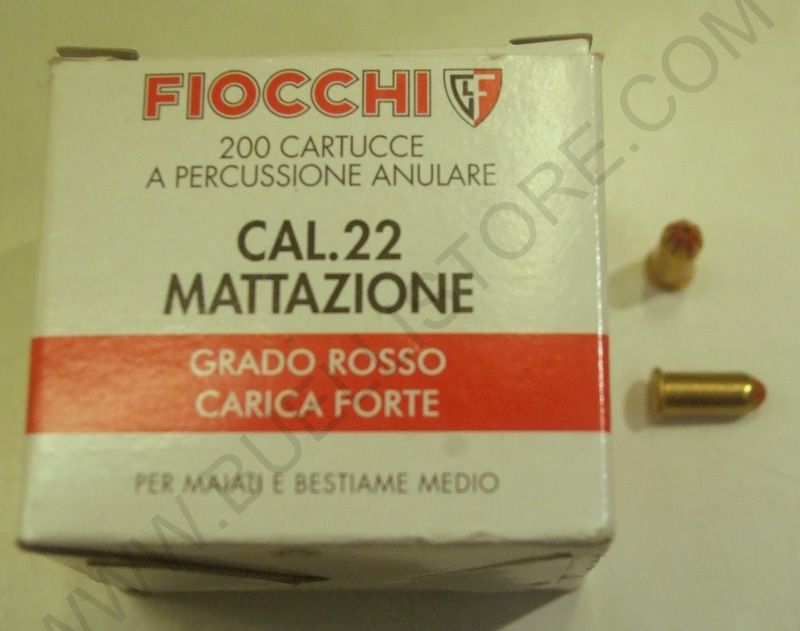 CARTUCCE MATTAZIONE FIOCCHI CARICA FORTE PER MAIALI E BESTIAME MEDIO CAL.22