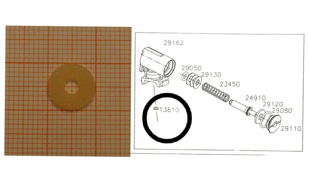 GUARNIZIONE VALVOLA PER GAMO, UMAREX, ASG A CO2 E PT 90