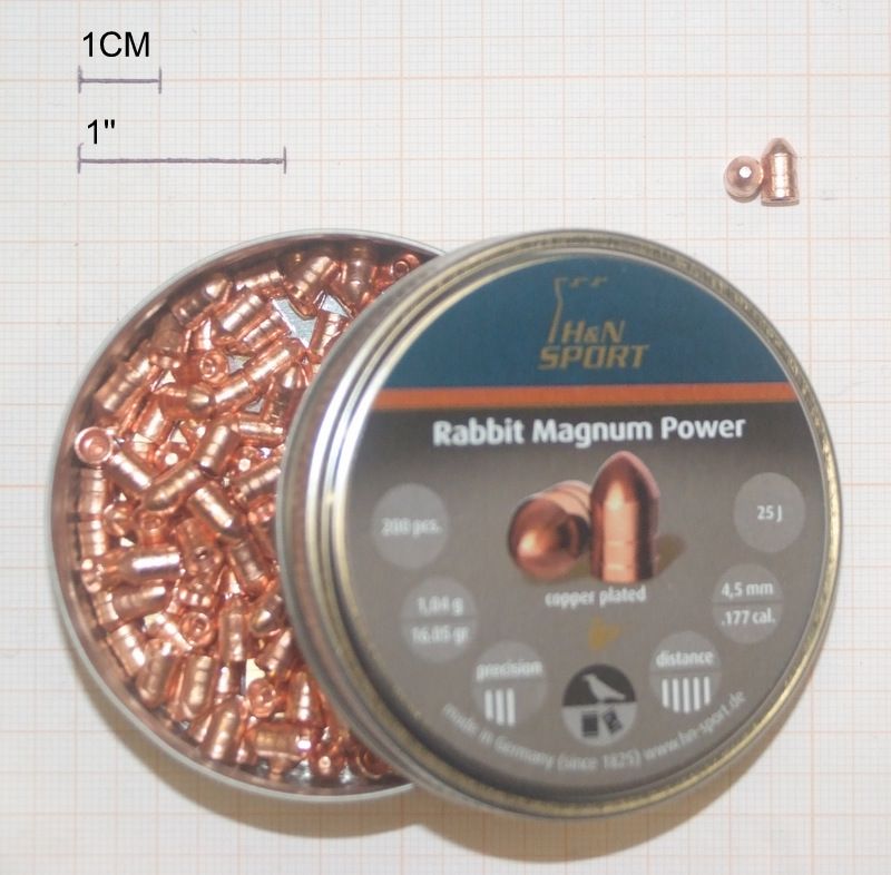 PIOMBINI H&N RABBIT MAGNUM POWER cal. 4,5 (.177) 1.04g - 200pz. 