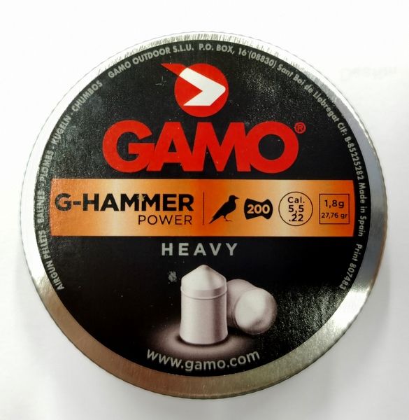GAMO PIOMBINI G-HAMMER POWER cal. 5,5 (.22) 1.8g - 200pz.