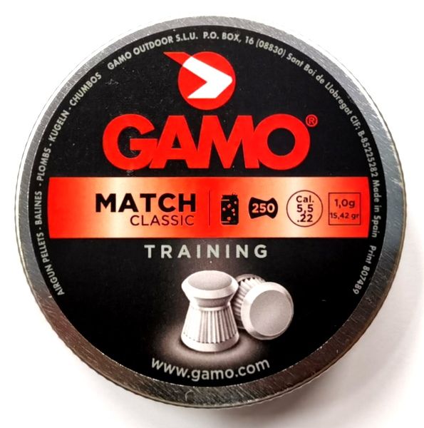 GAMO MATCH CLASSIC TRAINING cal. 5,5 (.22)  1,0g  - 250pz.