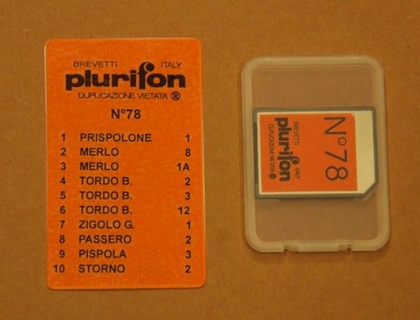 PLURIFON CARD CON 10 CANTI N.78