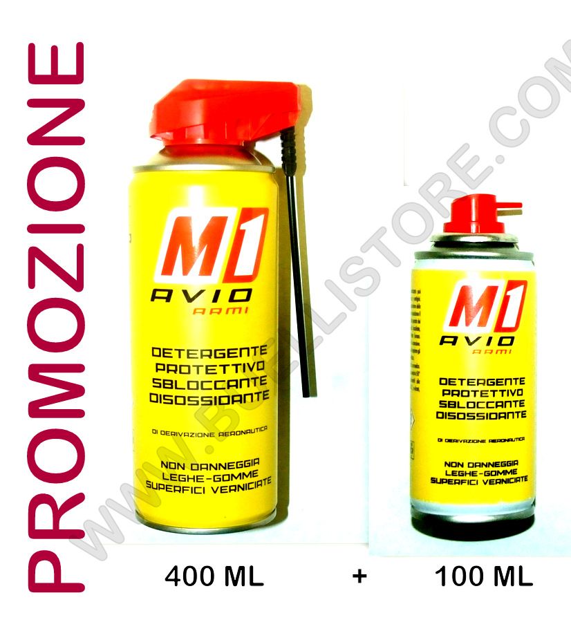 M1 AVIO PROMOZIONE 2 DETERGENTI PROTETTIVI PER ARMI 400 ML + 100 ML