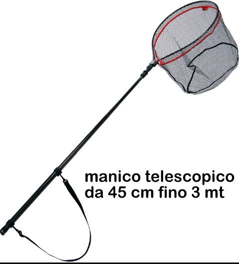 RAPALA - GUADINO KARBON JETTY NET - manico telescopico fino 3 mt