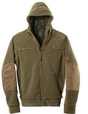 riserva maglione in pile foderato in alcantara con cappuccio