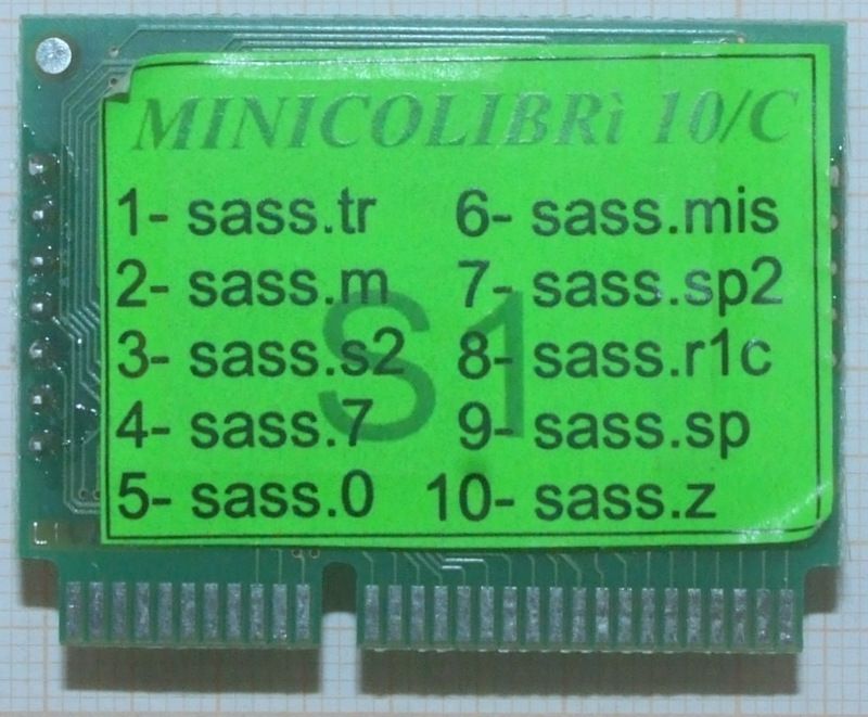 SCHEDA CANTI S1 TECNOEST PER MINI COLIBRI VECCHIO MODELLO
