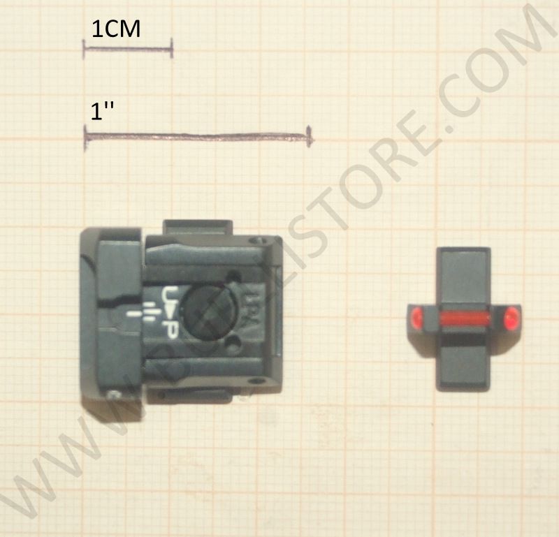 SET BERETTA TACCA DI MIRA REGOLABILE E MIRINO IN FIBRA OTTICA PER APX