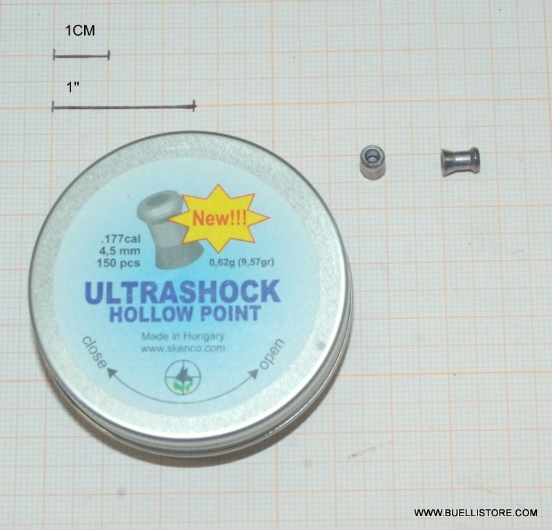 SKENCO PIOMBINI ULTRASHOCK HOLLOW POINT cal. 4,5 (.177) 0.62g - 150pz.