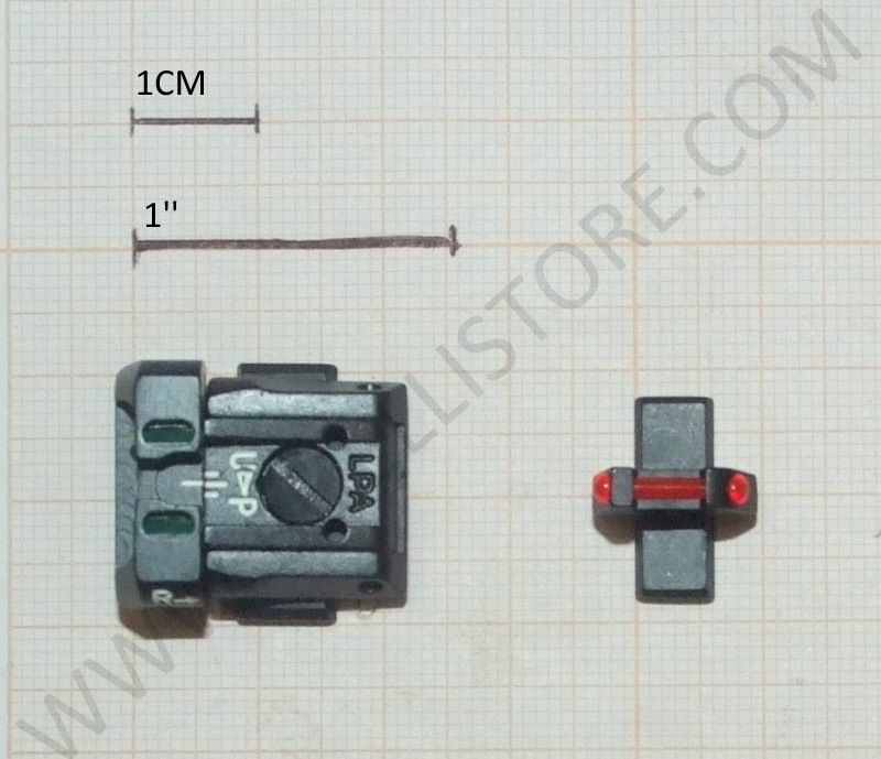 BERETTA SET TACCA DI MIRA REGOLABILE E MIRINO IN FIBRA OTTICA PER APX 