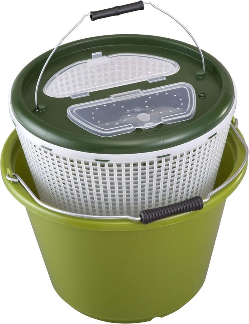 Secchio Pieghevole Per Esche Vive Da Pesca - Serbatoio Portatile Con Pompa Per Pesci