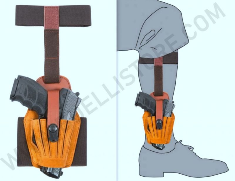 Fondina A Estrazione Rapida Per Smith & Wesson 1911 - Fondina In Pelle OWB - Foto 9
