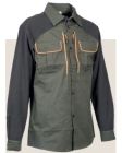CAMICIA ELASTICIZZATA BLATEX CON PROFILO ARANCIO - 860.1