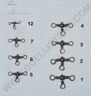 GIRELLE TRIPLE A T PER MONTATURE CON UTILIZZO DI BRACCETTO 