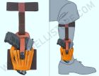 VEGA HOLSTER FONDINA IN CUOIO DA CAVIGLIA - PER S / AUTO - M / AUTO - REVOLVER 2'' 