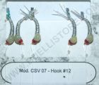 KILLER AMETTIERA PER SARDINA 5 AMI CON TESTINA FOSFORESCENTE GLOW E CORPO ARGENTO 