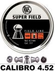 PIOMBINI RWS SUPER FIELD CAL 4.52 - PESO 0.54 GRAMMI - 500 PZ
