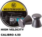 PIOMBINI PIATTI RWS MEISTERKUGELN CAL. 4.50 - PESO: 0.45 GRAMMI - 500 PZ