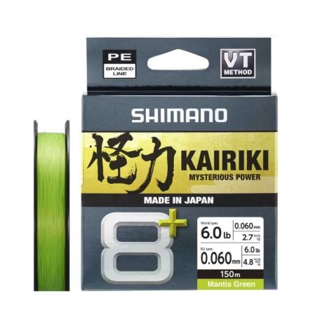 FILO TRECCIATO SHIMANO KAIRIKI 8+ - VERDE-150MT - 0.060 MM