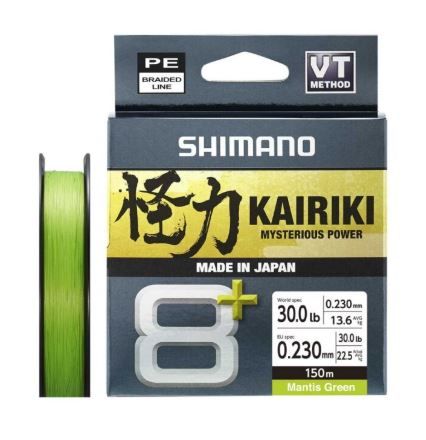 FILO TRECCIATO SHIMANO KAIRIKI 8+ - VERDE-150MT - 0.230 MM