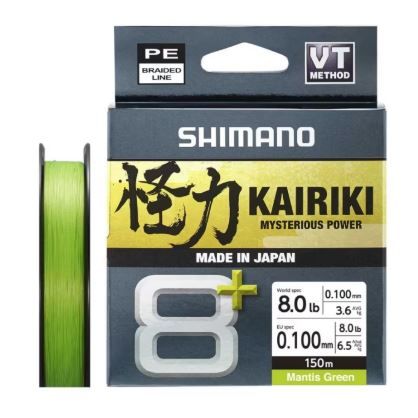 FILO TRECCIATO SHIMANO KAIRIKI 8+ - VERDE-150MT - 0.100 MM