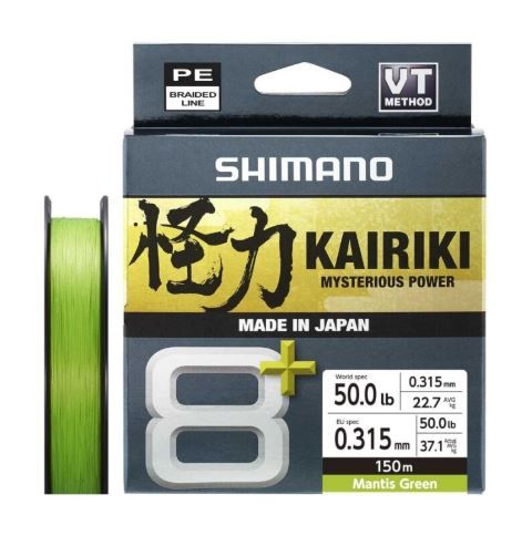 FILO TRECCIATO SHIMANO KAIRIKI 8+ - VERDE-150MT - 0.315 MM