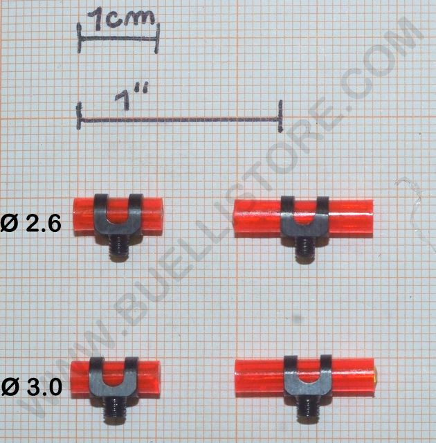 MIRINI IN FIBRA OTTICA DOPPIO COLORE ROSSO ESTERNO GIALLO INTERNO