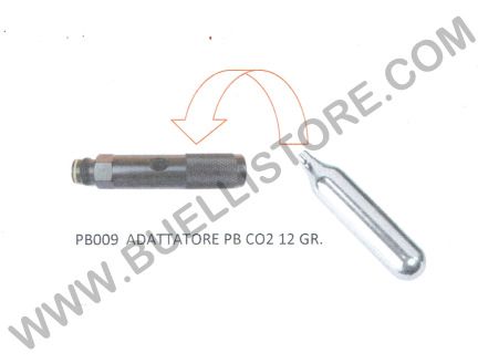 ADATTATORE PER BOMBOLETTE CO2 DA 12 Gr PER MARCATORE A VERNICE PAINTBALL 