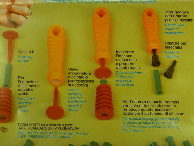 GUALANDI KIT METTI-TOGLI INNESCHI  CAL. 8 CON ORLATORE E MANICO