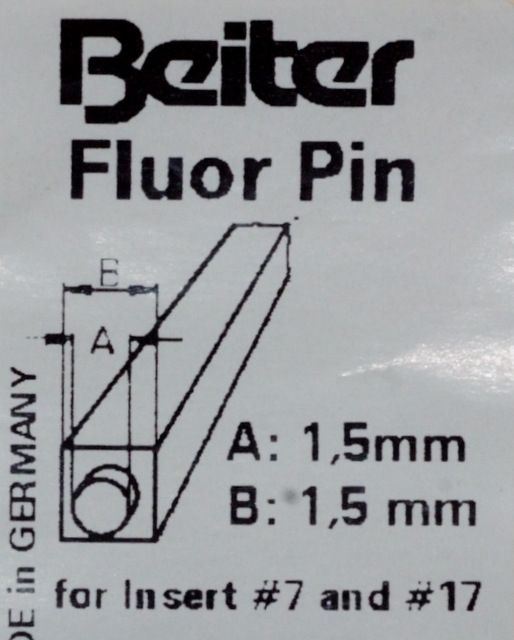 BEITER FIBRA OTTICA FLUOR PIN PER INSERTI 7# E 17#