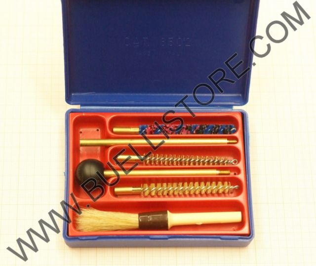 KIT PULIZIA PISTOLA CAL.9 CON ASTA  IN METALLO 