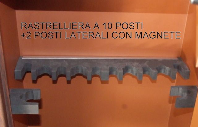 ARMADIO BLINDATO 10/12 POSTI + TESORETTO CON VERNICIATURA IN LEGNO 4493 TL
