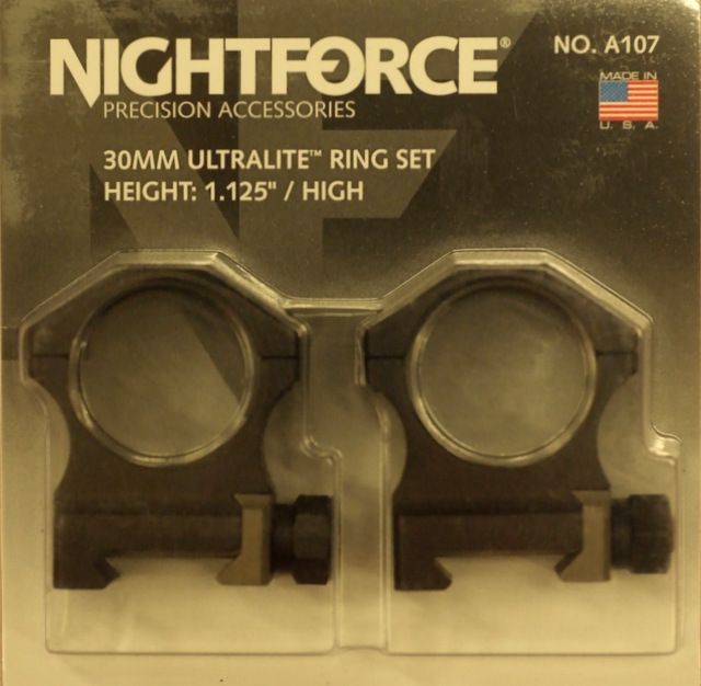 NIGHTFORCE ANELLI ULTRALITE 30mm ALTI CON ATTACCO WEAVER