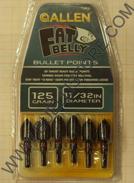 ALLEN PUNTE FAT BELLY DA 125gr PER FRECCE BALESTRA