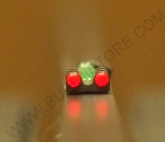 TACCA DI MIRA LPA DOPPIA IN FIBRA OTTICA VERDE-ROSSA DA 2.6mm E 3.0mm