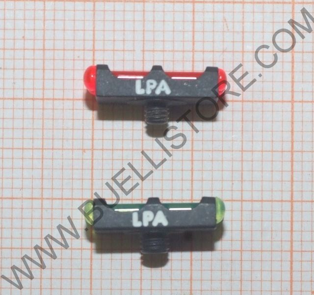 TACCA DI MIRA LPA DOPPIA IN FIBRA OTTICA VERDE-ROSSA DA 2.6mm E 3.0mm