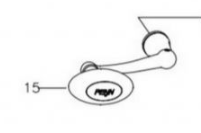 N° ESPLOSO 15 - 1365735 - HANDLE ASSEMBLY - MANOVELLA MULINELLO - PENN FRCII5000