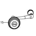 ESPLOSO N° 15 - 1540357 - HANDLE ASSEMBLY - MANOVELLA - PENN BTLIII5000DX / BTLIII6000DX